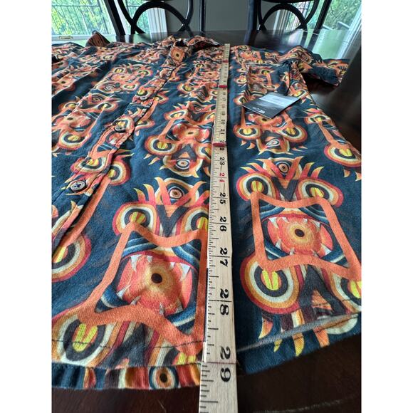 NEW w/TAGS RVCA Redondo Short Sleeve Shirt for Men Tribal Island Large - Picture 8 of 9